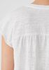 Organic Linen Jersey Shirred-Back Top