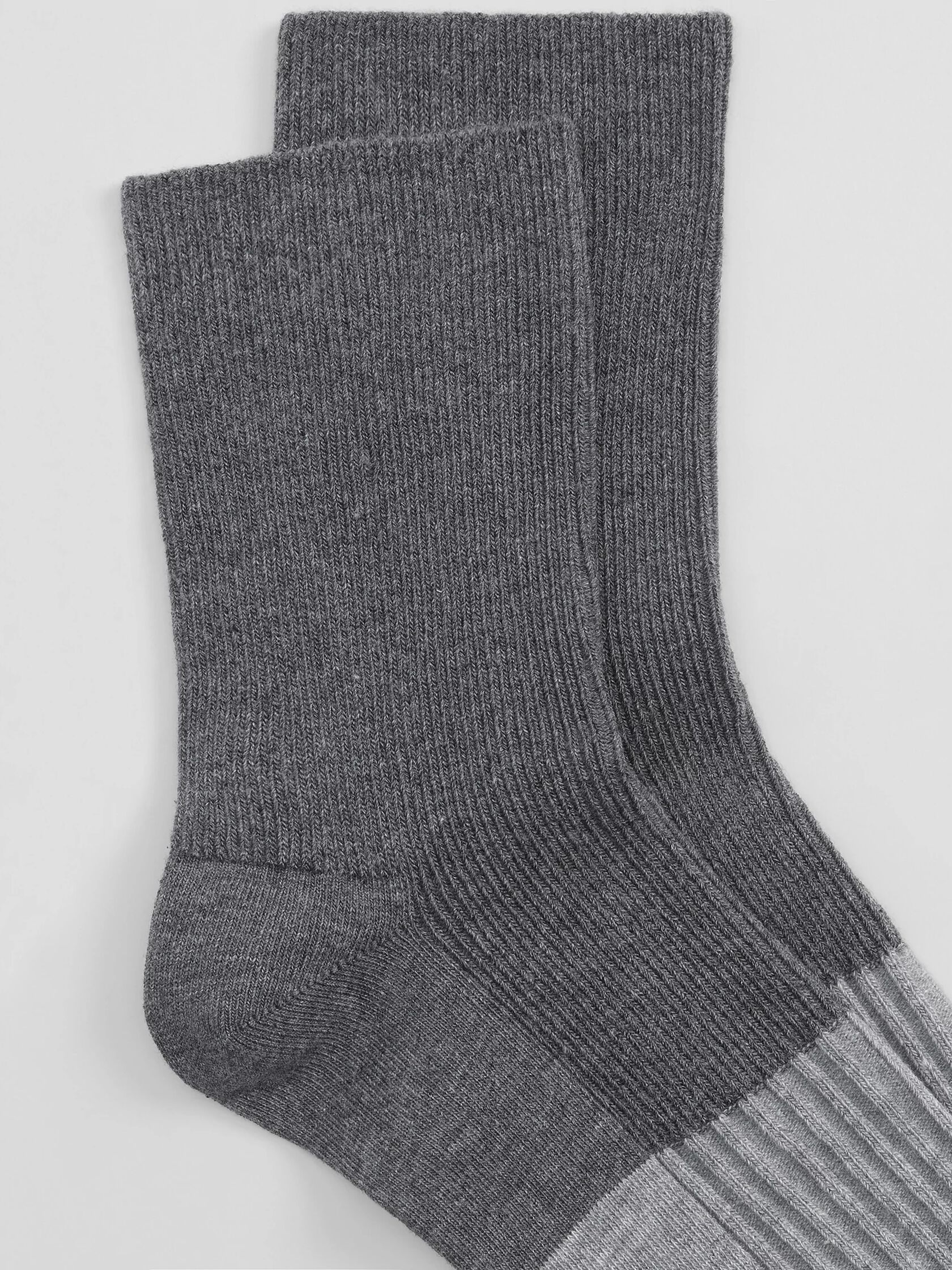 Organic Cotton Ribbed Quarter Crew Sock