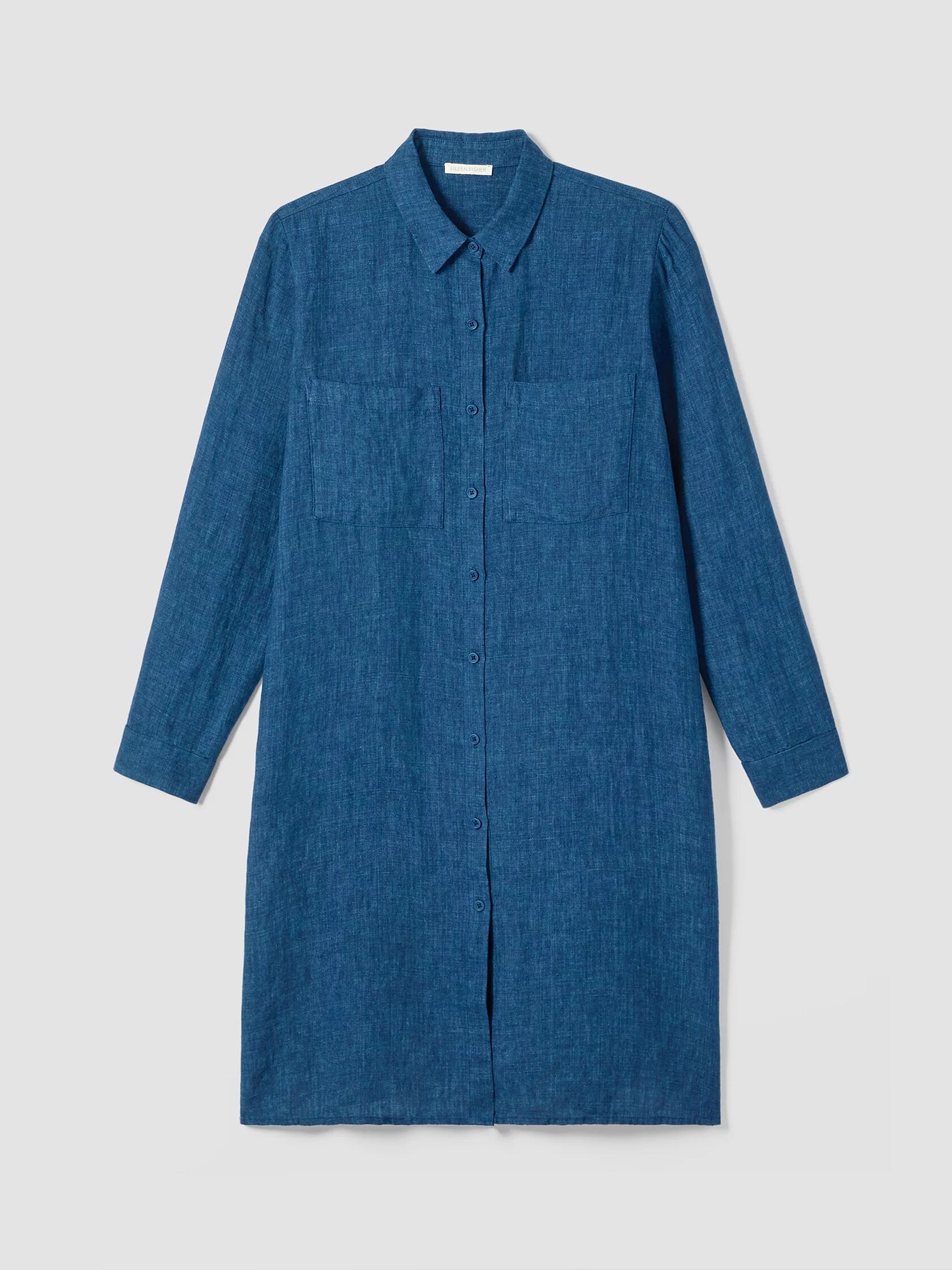 Washed Organic Linen Délavé Shirtdress