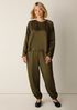 Smooth Satin Shimmer Round Neck Top