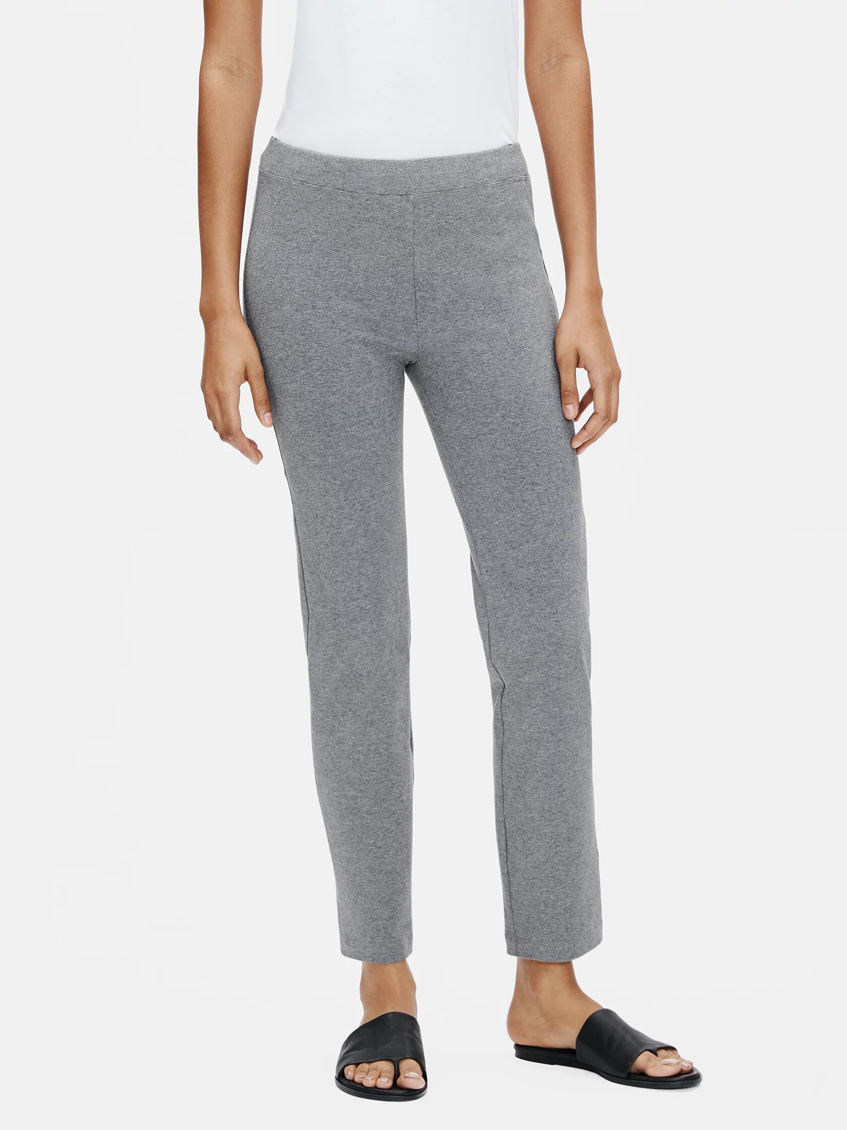Heathered Organic Cotton Slim Pant