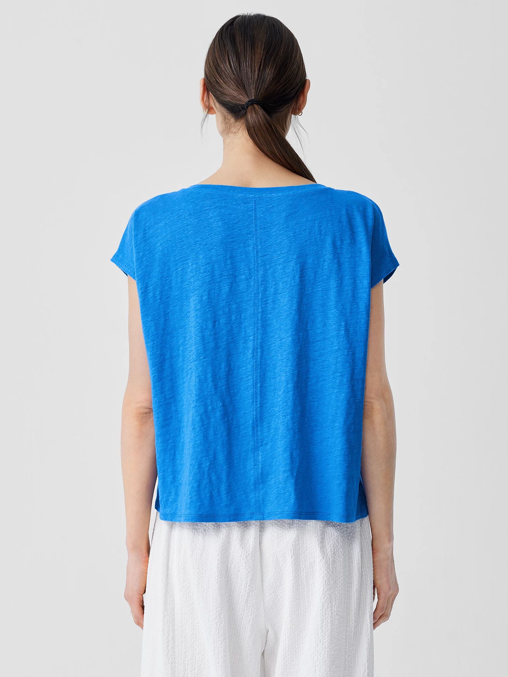 Organic Linen Jersey V-Neck Tee