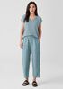 Washed Organic Linen Delave Lantern Pant