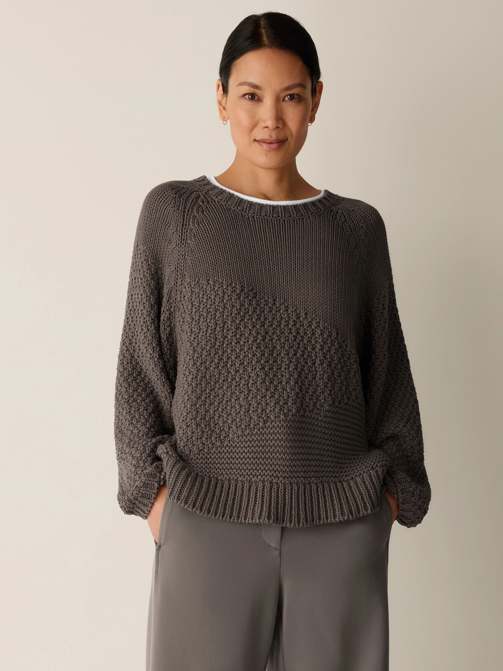 Peruvian Organic Cotton Cord Crew Neck Top