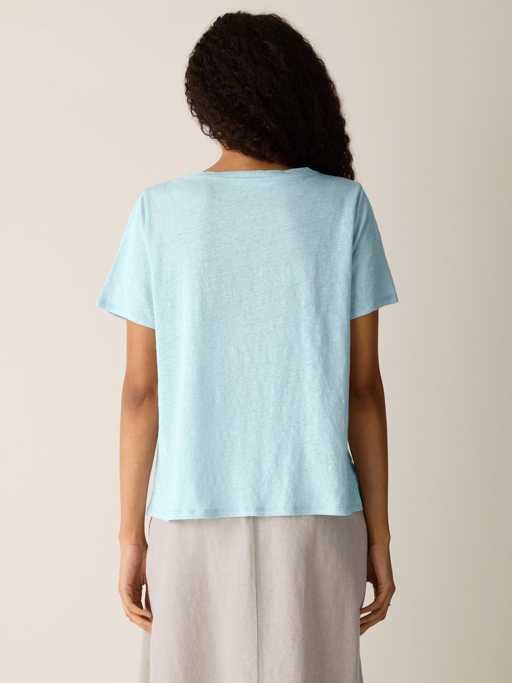 Organic Linen Jersey Crew Neck Tee