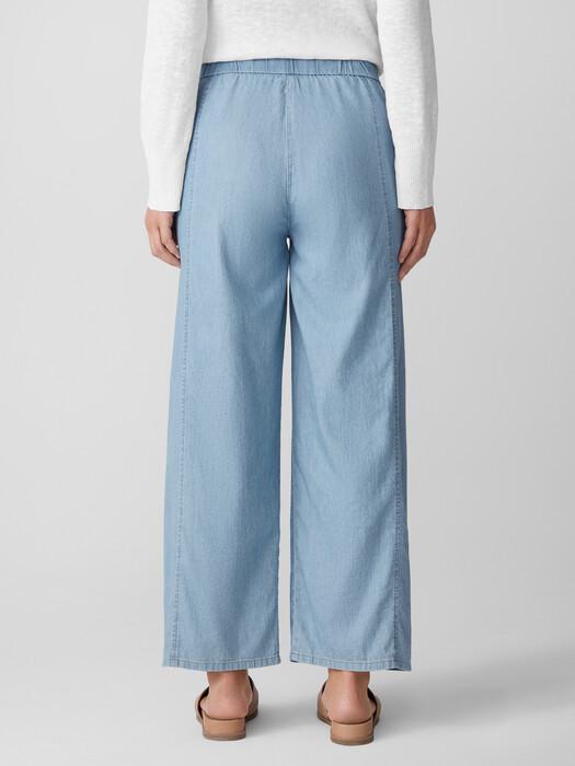 Airy Organic Cotton Twill Wide-Leg Pant