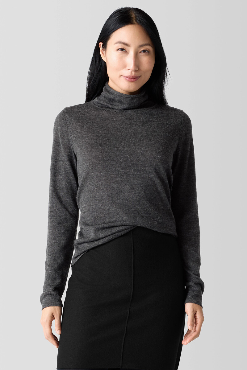 Fine Merino Turtleneck Top in Regenerative Wool Fine Merino Turtleneck Top in Regenerative Wool