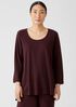 Cozy Organic Cotton Interlock U-Neck Top