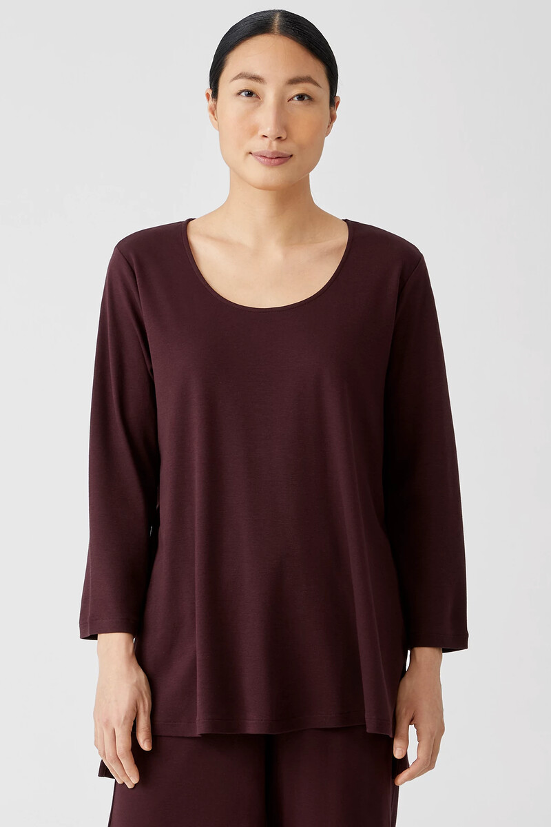 Cozy Organic Cotton Interlock U-Neck Top Cozy Organic Cotton Interlock U-Neck Top