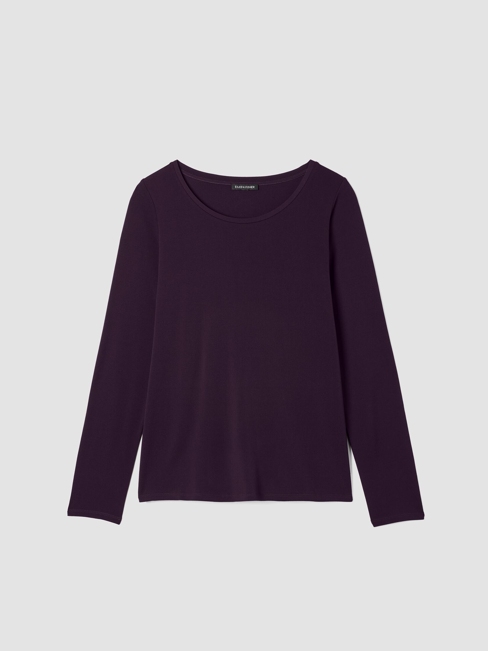 Stretch Silk Jersey Scoop Neck Top