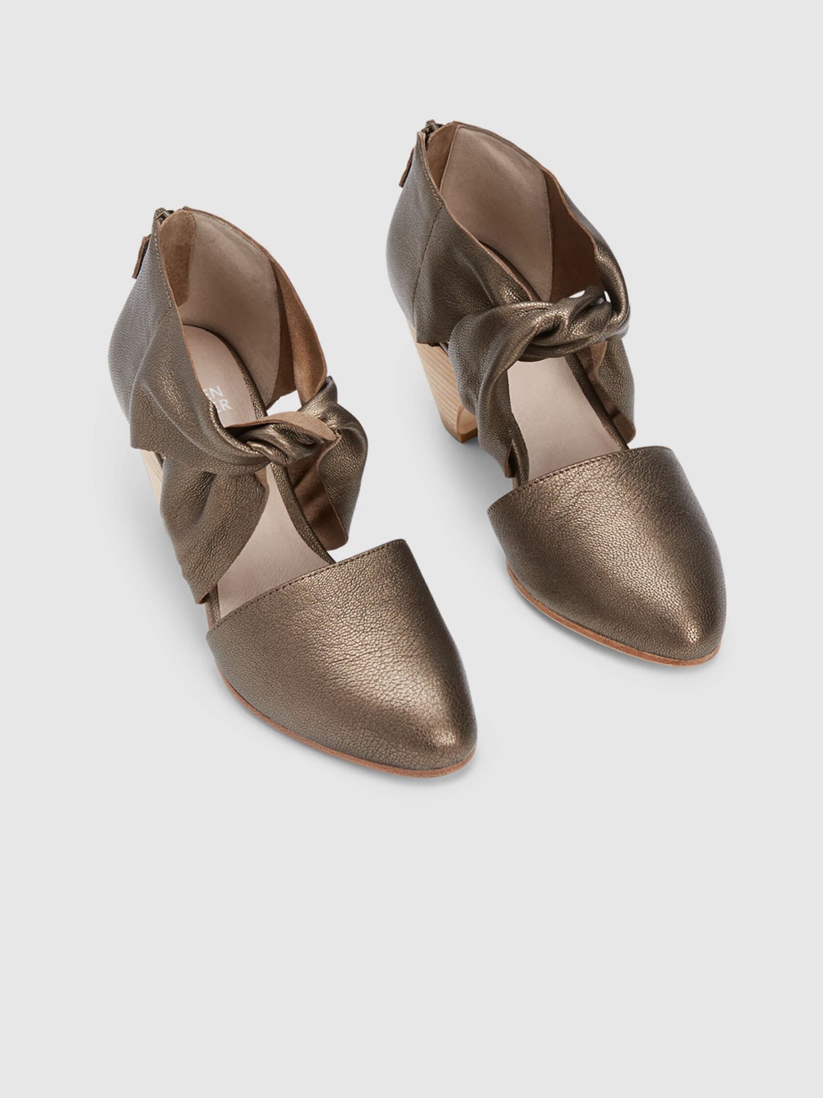 Mary Twist-Front Suede Pump