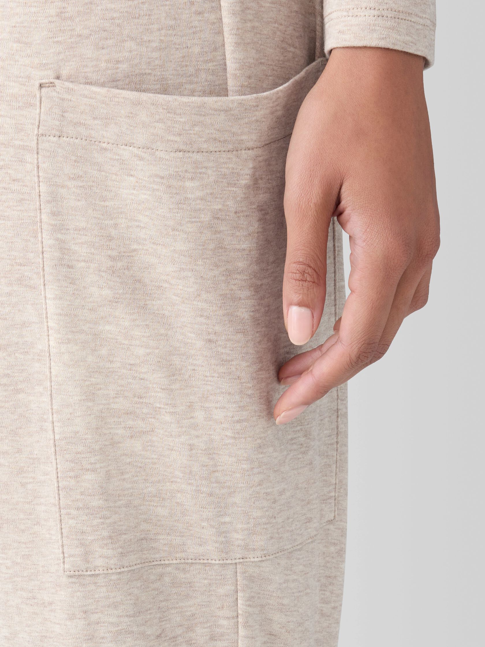 Mélange Organic Cotton Interlock Slouchy Sleep Pant