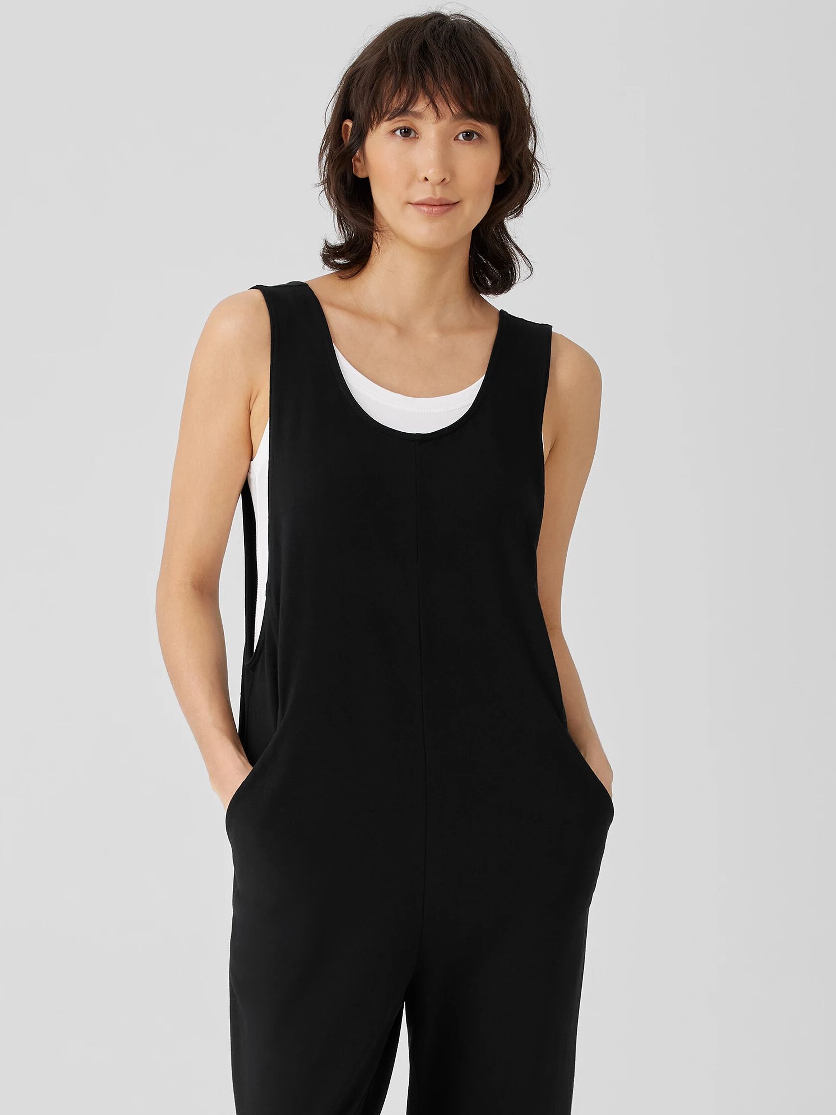 Traceable Cotton Jersey Slouchy Jumpsuit