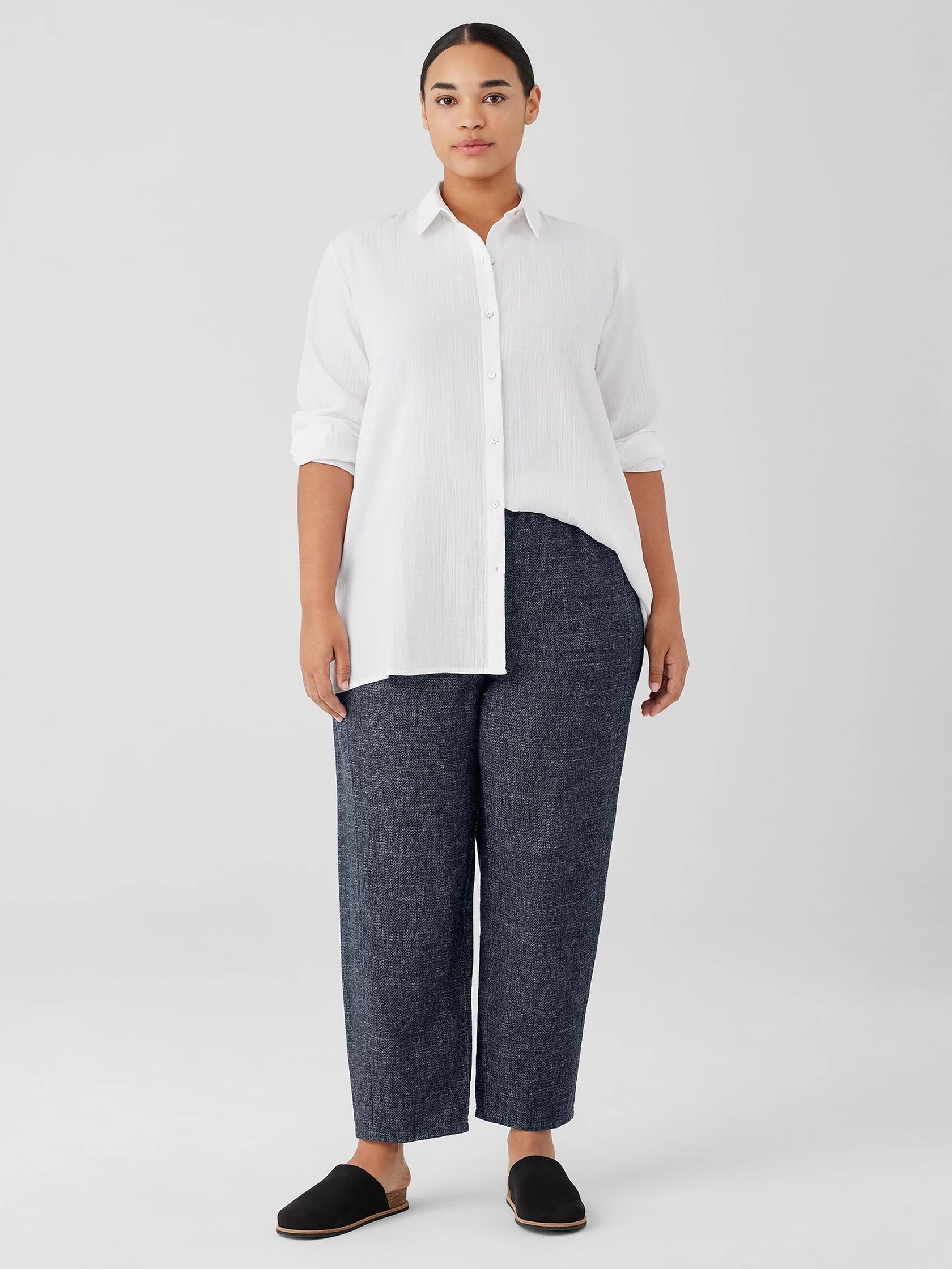 Tweedy Hemp Cotton Lantern Pant