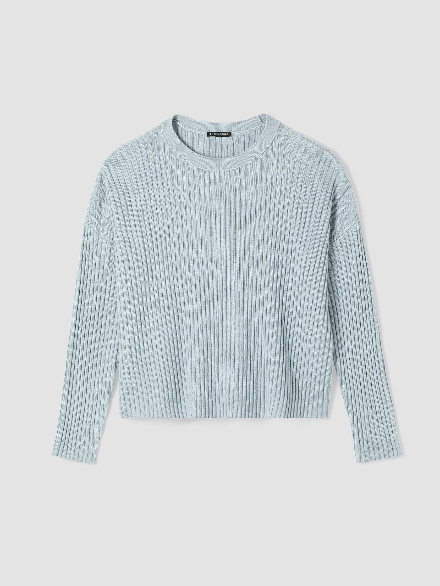 Cotton and Recycled Cashmere Crew Neck Box-Top