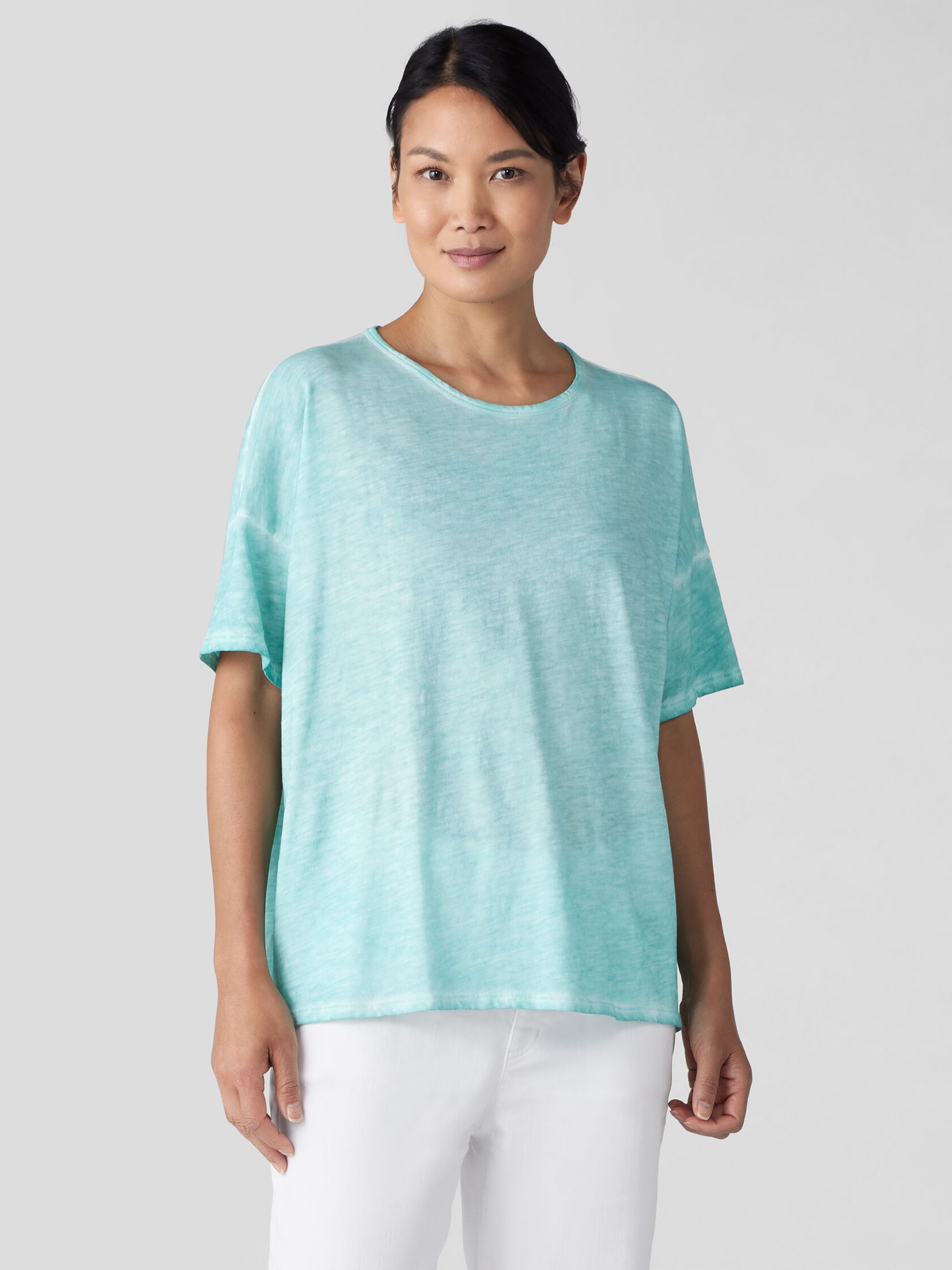 Organic Cotton Hazy Slub Crew Neck Tee