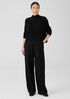 Boiled Wool Jersey Pleated Wide-Leg Pant