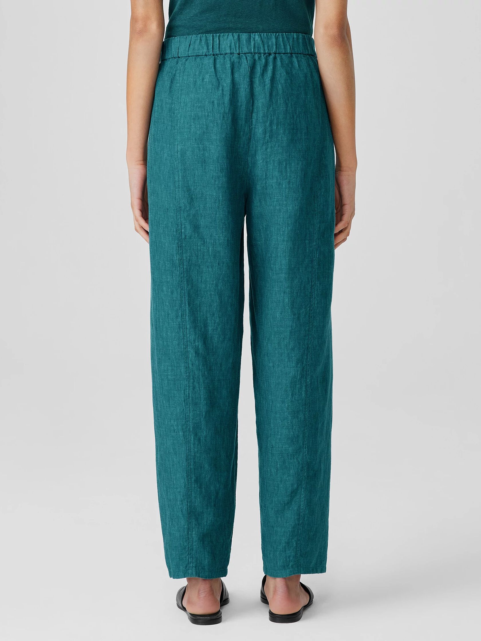 Washed Organic Linen Délavé Lantern Pant