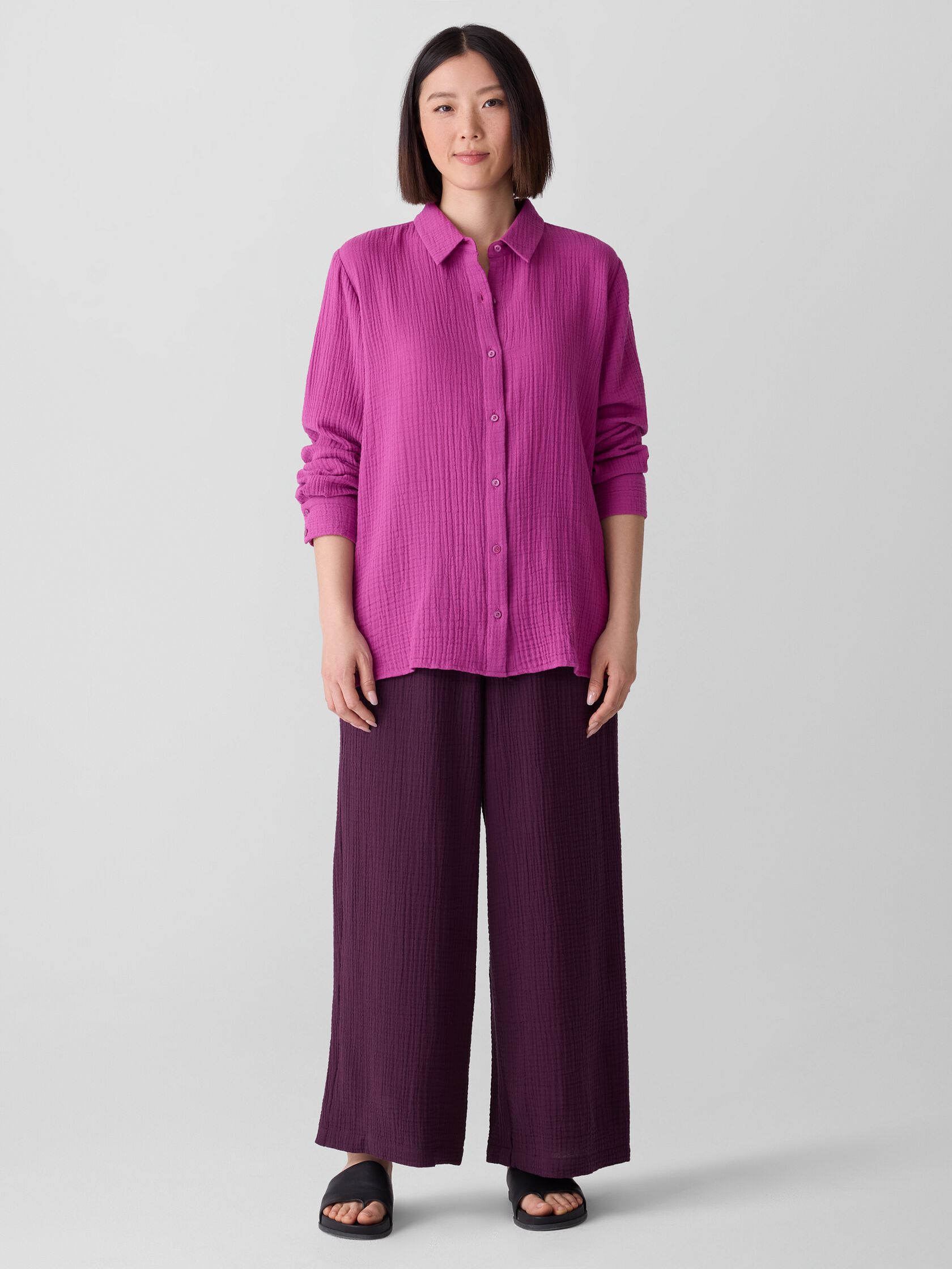 Organic Cotton Lofty Gauze Classic Collar Shirt
