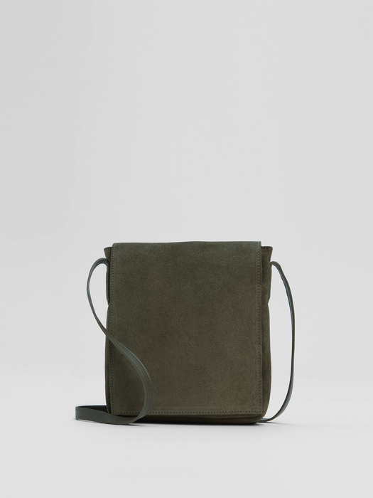 Italian Suede Square Crossbody Bag