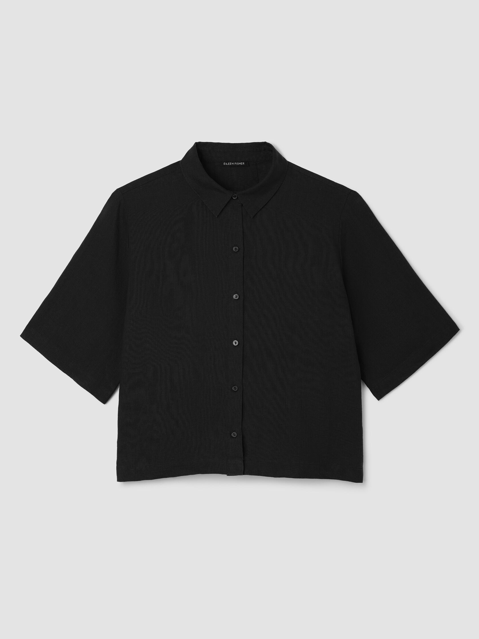 Organic Handkerchief Linen Elbow-Sleeve Shirt