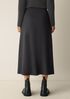 Mélange Boiled Wool Jersey A-Line Skirt in Regenerative Wool