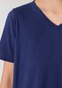 Organic Cotton Slubby Jersey V-Neck Dress
