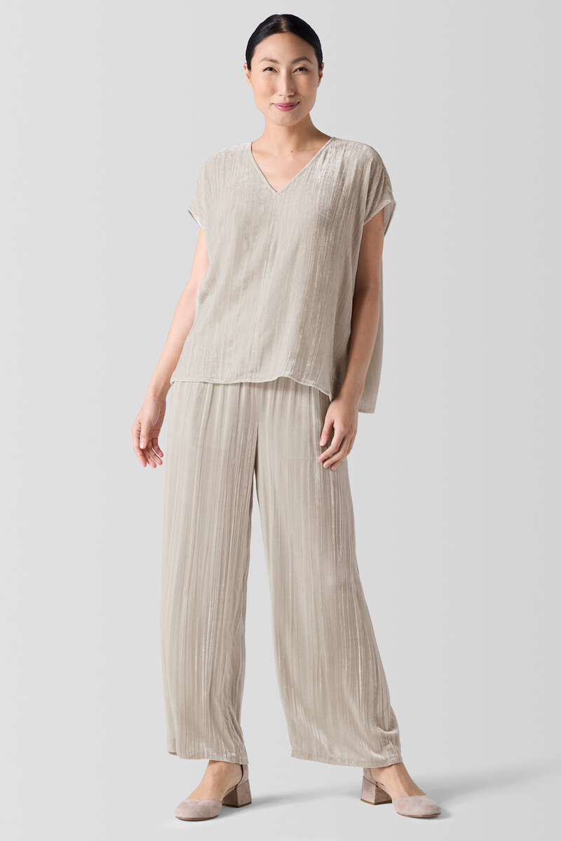 Crushed Velvet Wide-Leg Pant Crushed Velvet Wide-Leg Pant