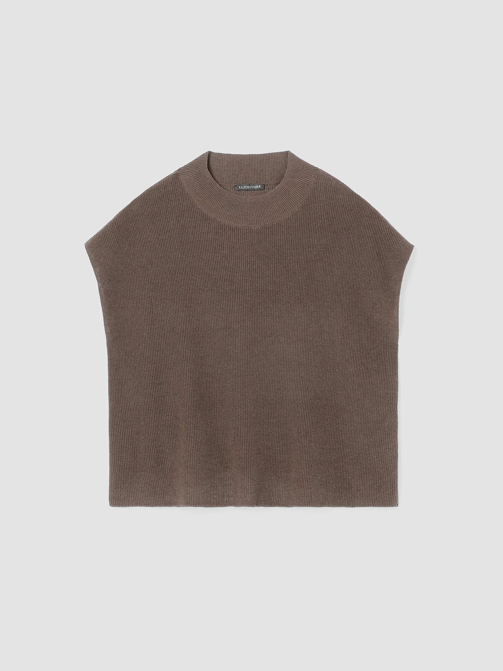 Organic Linen Cotton Mock Neck Top