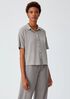 Sueded Cupro Knit Short-Sleeve Shirt