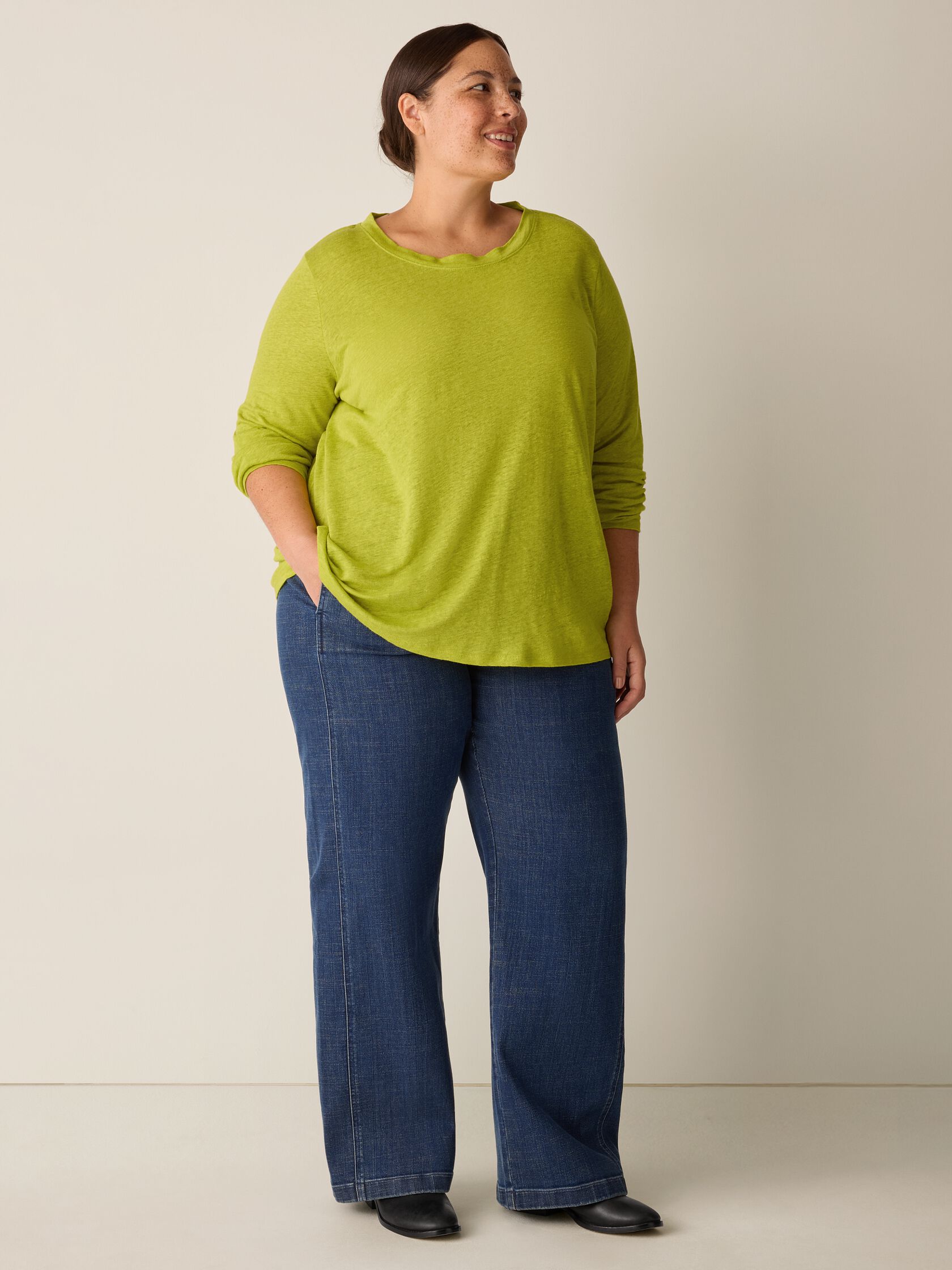 Organic Linen Jersey Long-Sleeve Tee