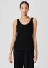 Stretch Silk Jersey Scoop Neck Tank