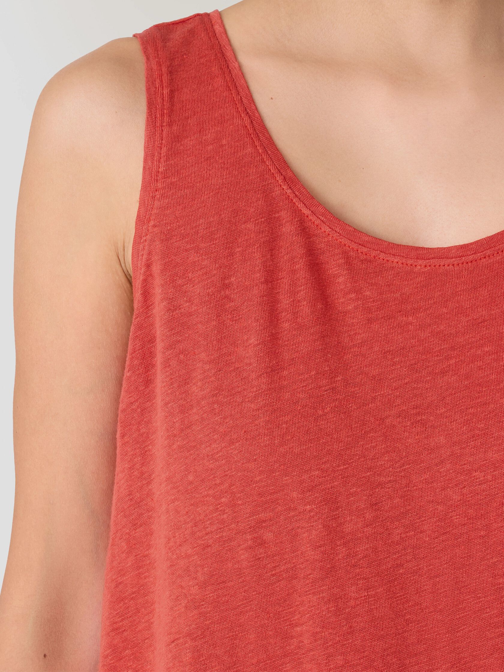 Organic Linen Jersey Scoop Neck Tank