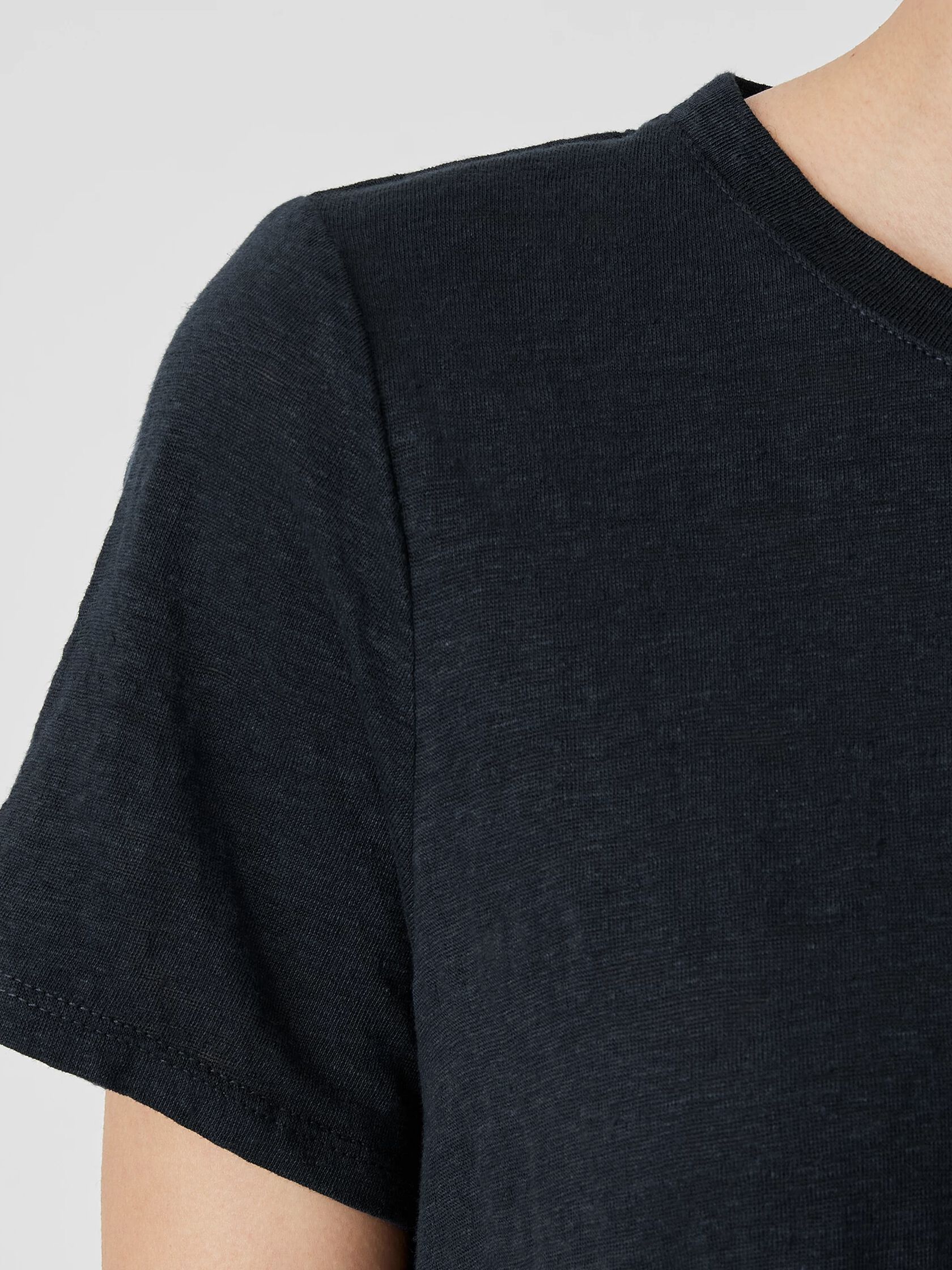 Organic Linen Jersey Crew Neck Tee