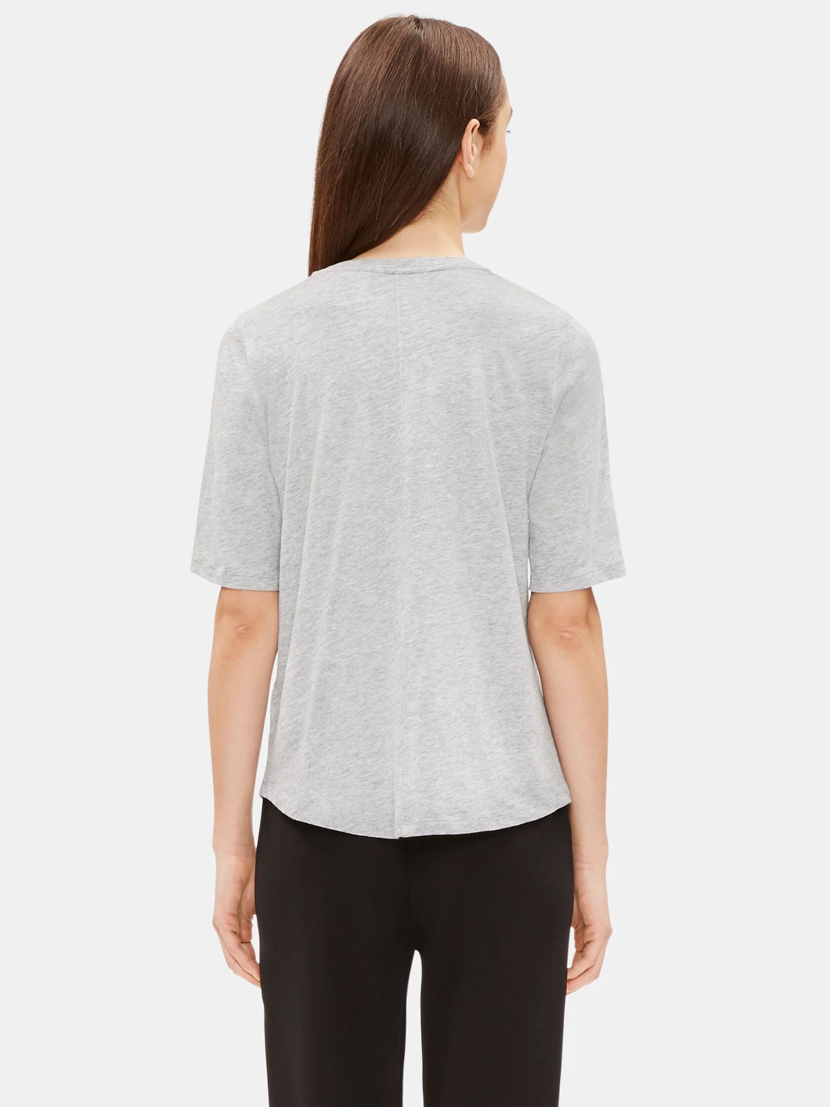 System Organic Cotton Jersey Melange Elbow-Sleeve Tee