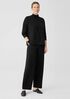 Stretch Jersey Knit Mock Neck Top