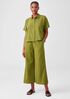 Organic Cotton Crepe Short-Sleeve Shirt