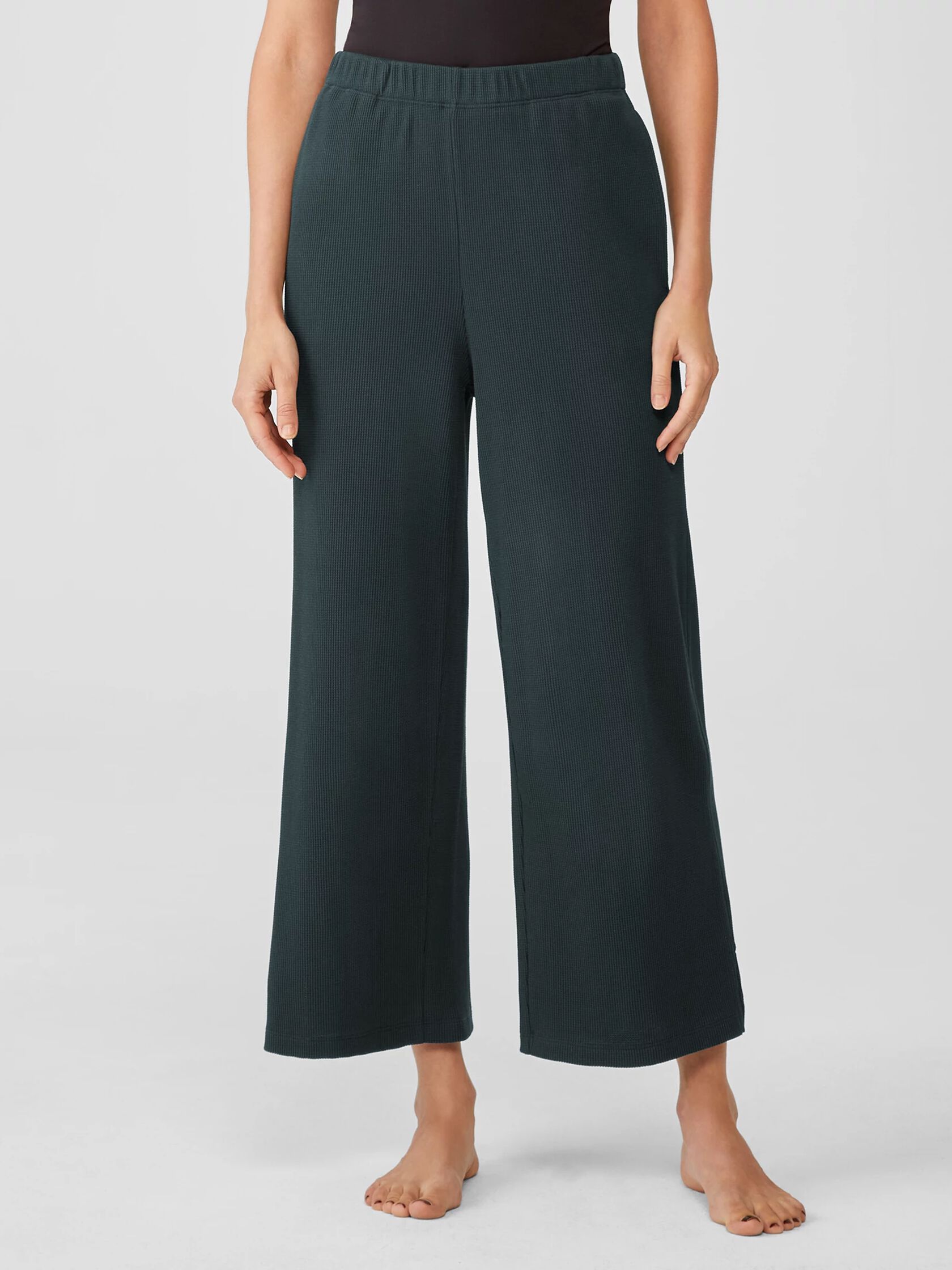 Cozy Organic Cotton Thermal Wide-Leg Pant