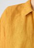 Washed Organic Linen Delave Short-Sleeve Shirt