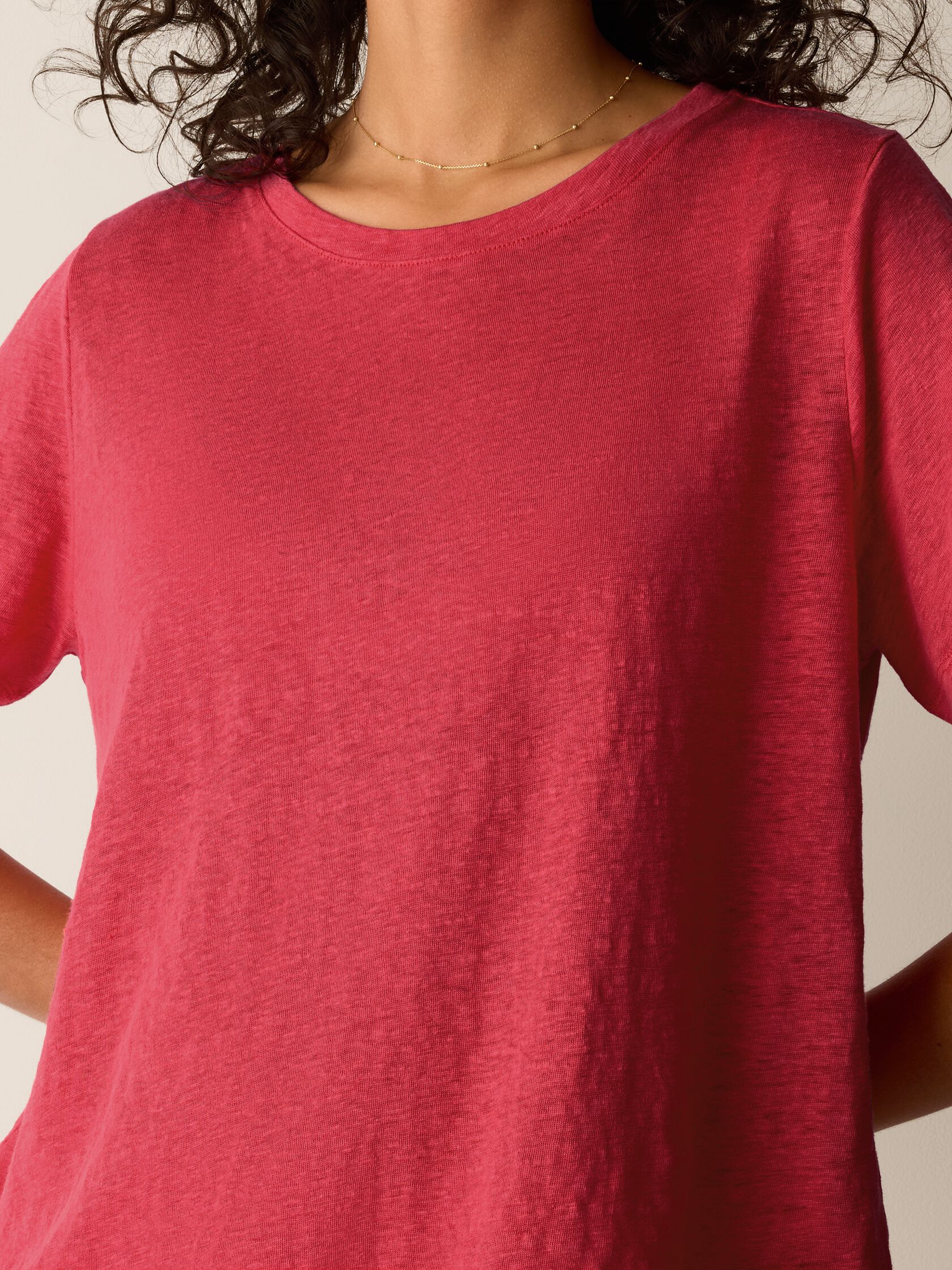 Organic Linen Jersey Crew Neck Tee