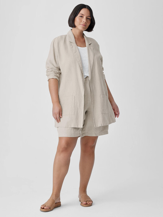 Organic Linen Long Blazer