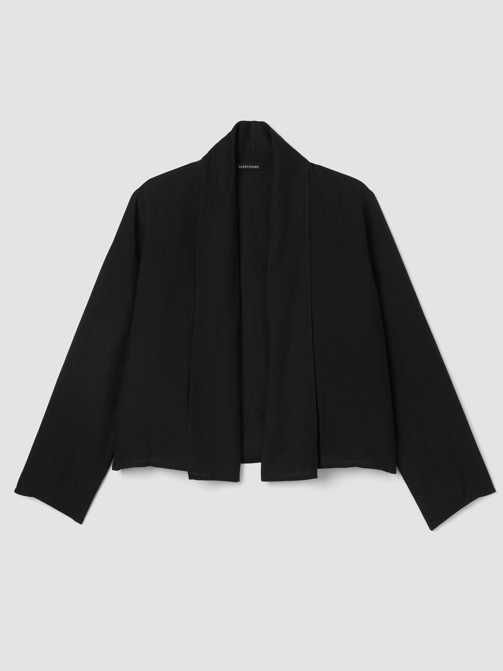 Organic Handkerchief Linen High Collar Jacket
