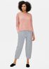 Stretch Crepe Crew Neck Box-Top