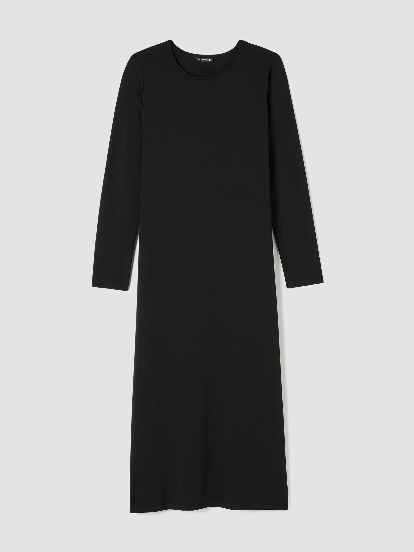 Stretch Jersey Knit Round Neck Dress