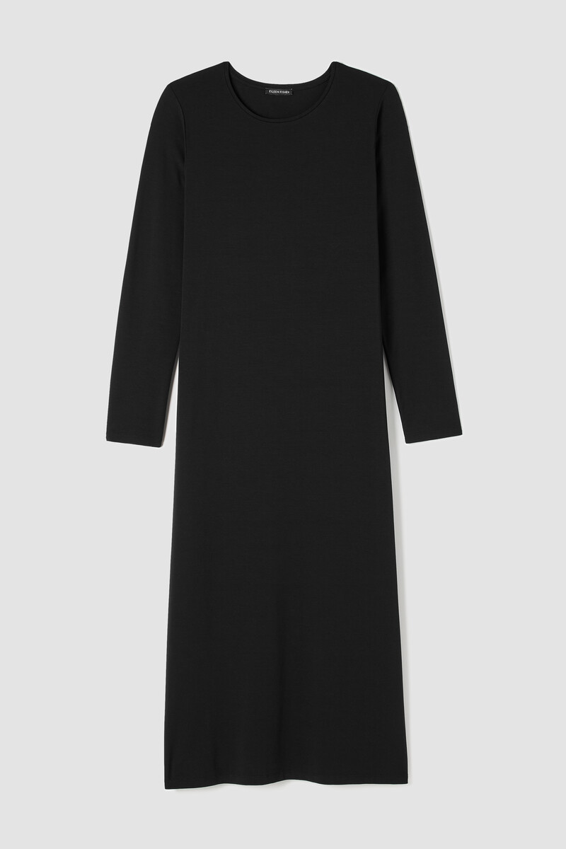 Stretch Jersey Knit Round Neck Dress Stretch Jersey Knit Round Neck Dress