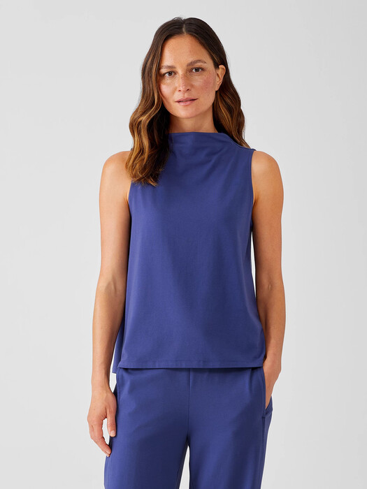 Traceable Cotton Jersey Funnel Neck Tank