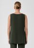 Silk Georgette Crepe Ballet Neck Tank