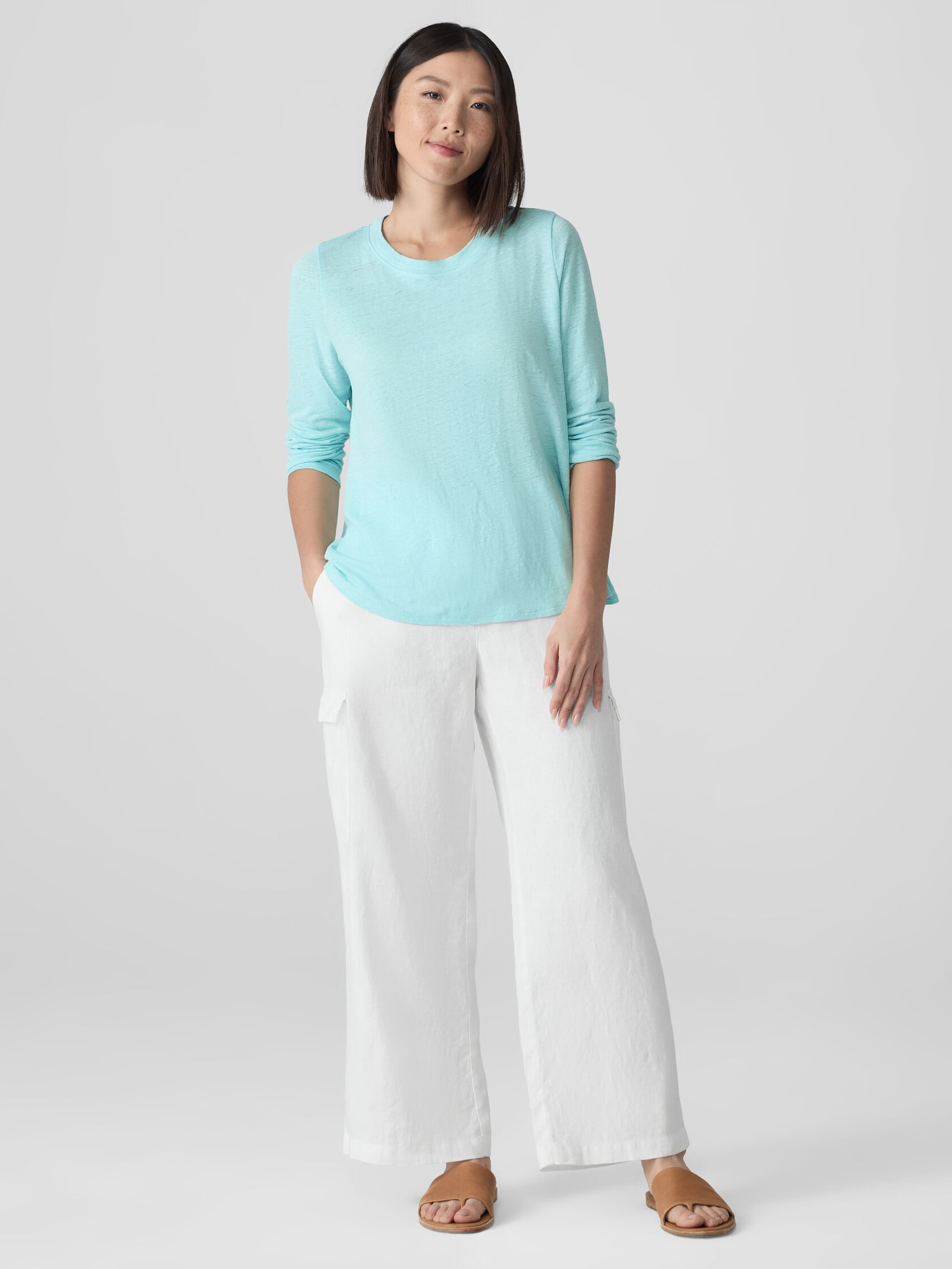 Organic Linen Jersey Long-Sleeve Tee