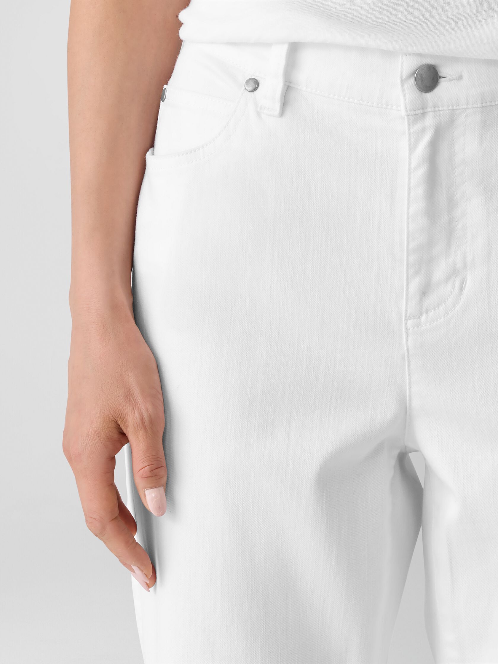 Garment-Dyed Organic Cotton Denim Slim Jean