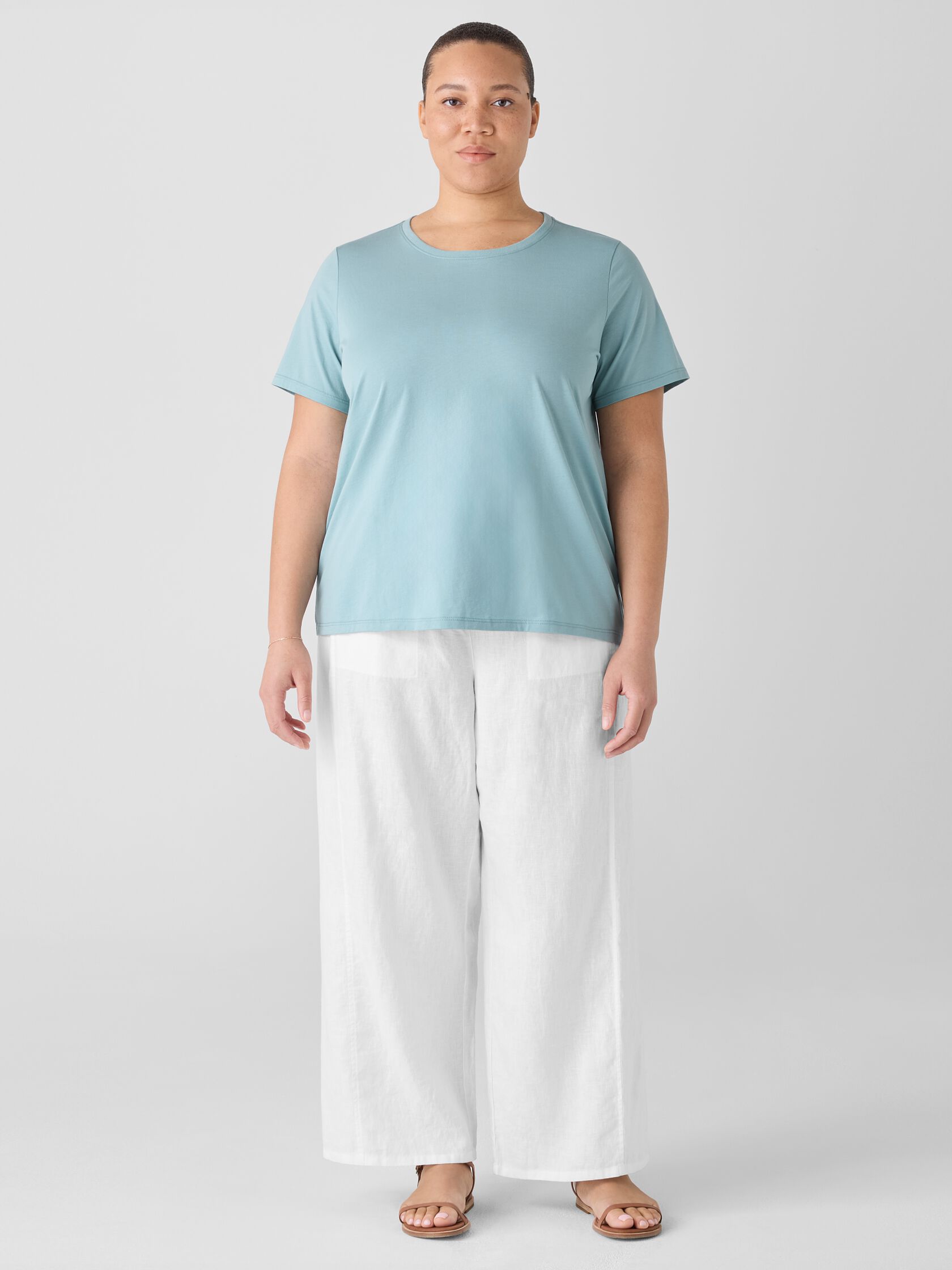 Organic Pima Cotton Jersey Round Neck Tee